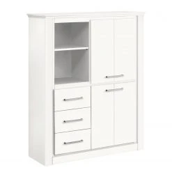 Ridgevalley Highboard Crottet - Kiefer massiv - Weiß