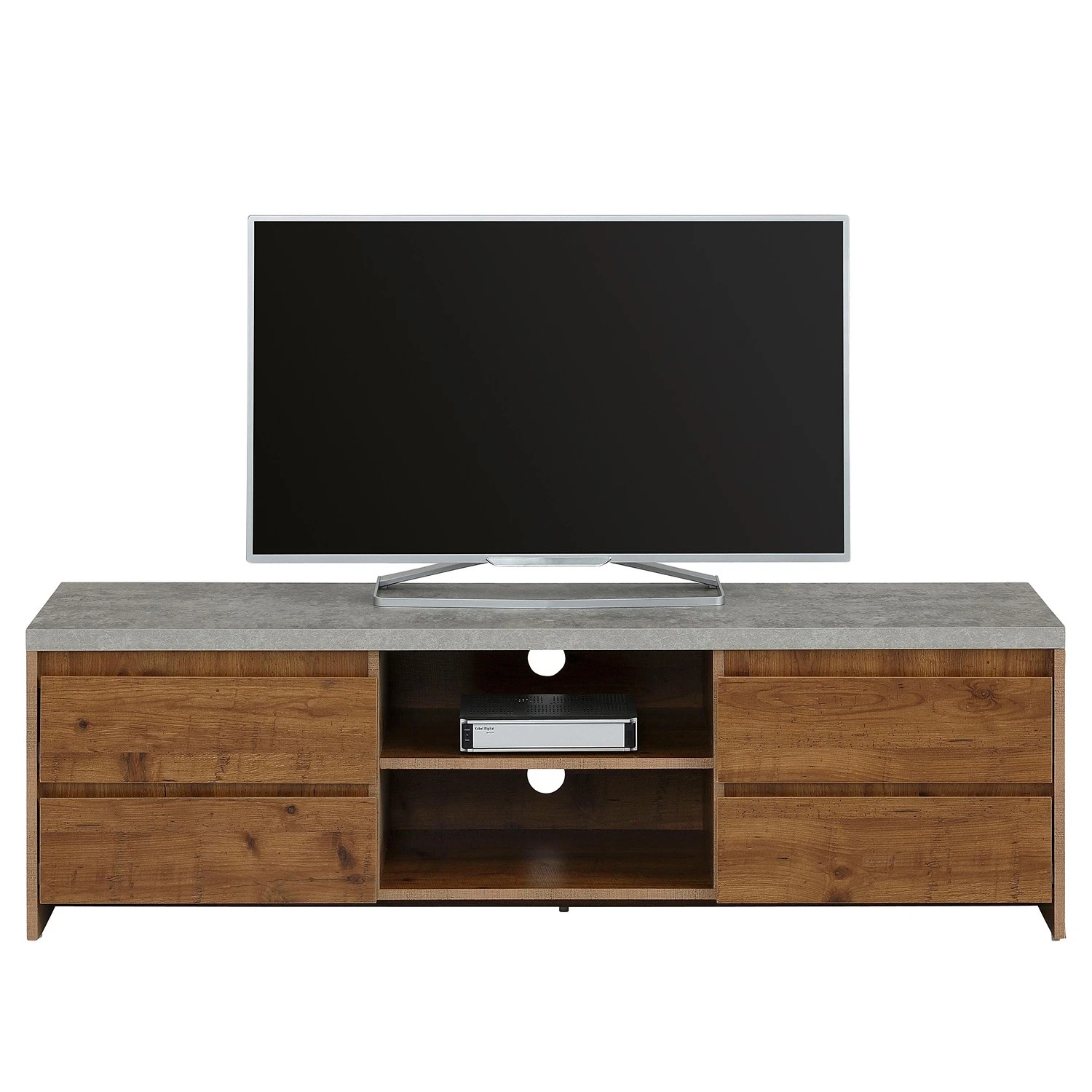 Red Living TV-Lowboard Routot - Braun / Beton Dekor 3 Red Living TV-Lowboard Routot - Braun / Beton Dekor – Bild 3