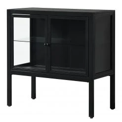 Loftscape Kommode Aregno - Glas / Metall - Schwarz