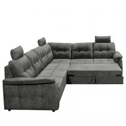 Loftscape Ecksofa Lomme - Microfaser - Microfaser Ranu: Dunkelgrau - Schlaffunktion davorstehend rechts - Tiefe: 304 cm -Wohnzimmermöbel boutique en ligne 1000241690 210127 18183400493 DETAILS P000000001000241690
