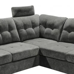 Loftscape Ecksofa Lomme - Microfaser - Microfaser Ranu: Dunkelgrau - Schlaffunktion davorstehend rechts - Tiefe: 304 cm -Wohnzimmermöbel boutique en ligne 1000241690 210127 18184400499 DETAILS P000000001000241690