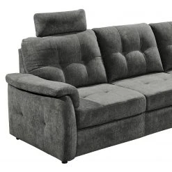 Loftscape Ecksofa Lomme - Microfaser - Microfaser Ranu: Dunkelgrau - Schlaffunktion davorstehend rechts - Tiefe: 304 cm -Wohnzimmermöbel boutique en ligne 1000241690 210127 18184600500 DETAILS P000000001000241690