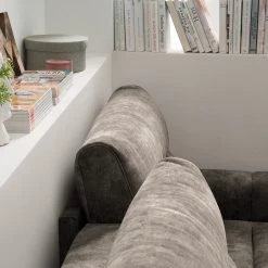 Loftscape Ecksofa Venouse - Samt - Samt Insa: Steingrau - Longchair davorstehend rechts -Wohnzimmermöbel boutique en ligne 1000241693 210127 18194800535 DETAILS P000000001000241693