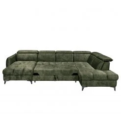 Loftscape Wohnlandschaft Grillon - Samt - Samt Insa: Moosgrün - Longchair davorstehend links / Ottomane rechts -Wohnzimmermöbel boutique en ligne 1000241735 210127 18341501022 DETAILS P000000001000241735