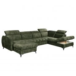 Loftscape Wohnlandschaft Grillon - Samt - Samt Insa: Moosgrün - Longchair davorstehend links / Ottomane rechts -Wohnzimmermöbel boutique en ligne 1000241735 210127 18341801024 DETAILS P000000001000241735