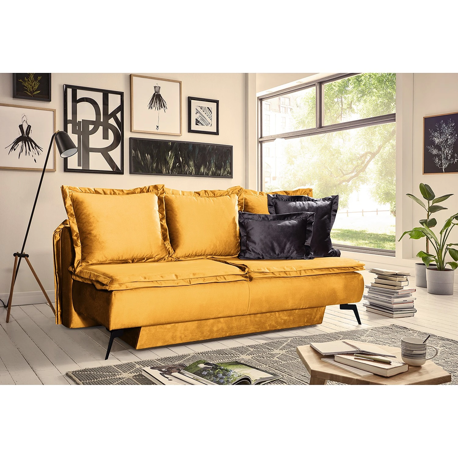 Fredriks Schlafsofa Fussy - Samt 2 Fredriks Schlafsofa Fussy - Samt – Bild 2