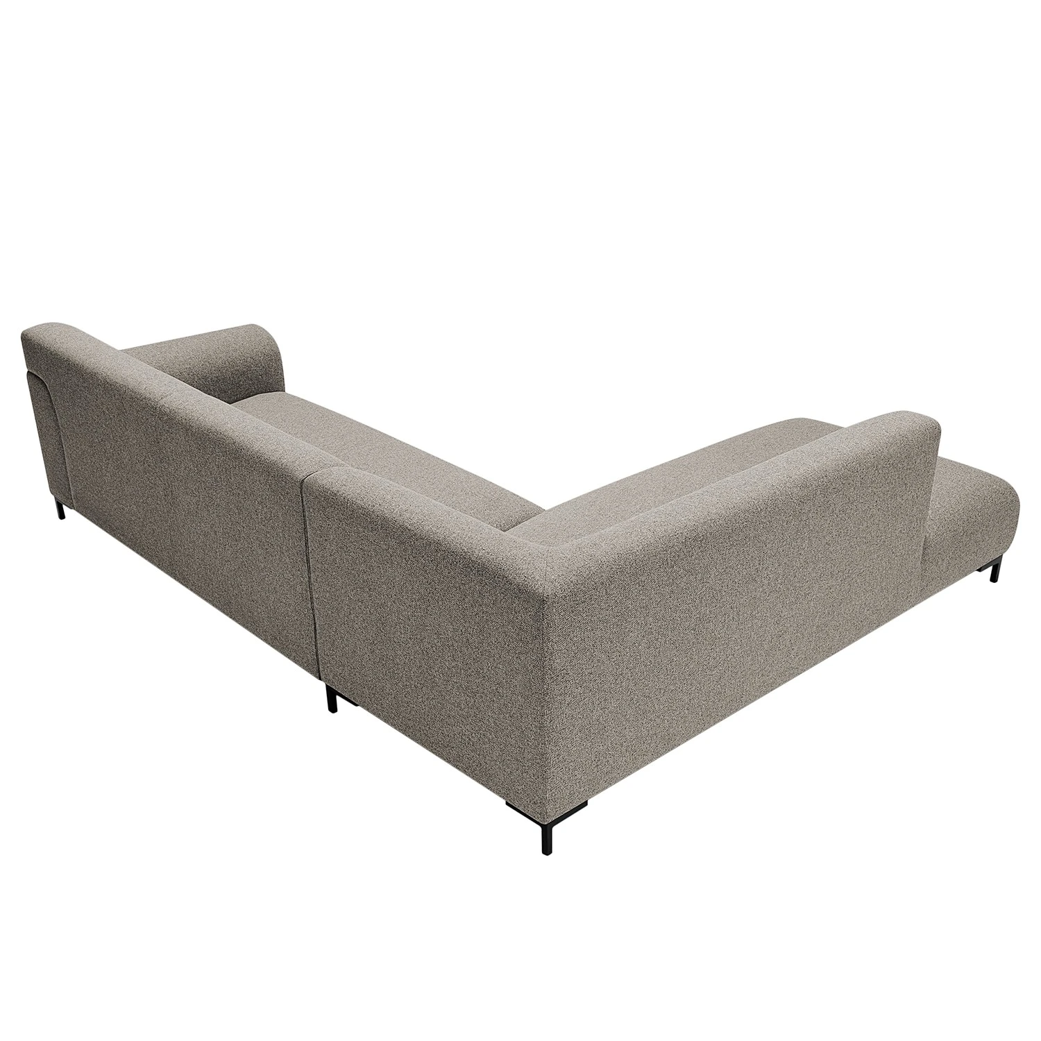 Studio Copenhagen Ecksofa Lussant - Flachgewebe Shina: Hellgrau - Ottomane davorstehend links - Schwarz 5 Studio Copenhagen Ecksofa Lussant - Flachgewebe Shina: Hellgrau - Ottomane davorstehend links - Schwarz – Bild 5