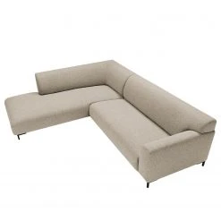 Studio Copenhagen Ecksofa Lussant - Flachgewebe Shina: Beige - Ottomane davorstehend links - Schwarz -Wohnzimmermöbel boutique en ligne 1000242193 210217 08335200134 DETAILS P000000001000242193