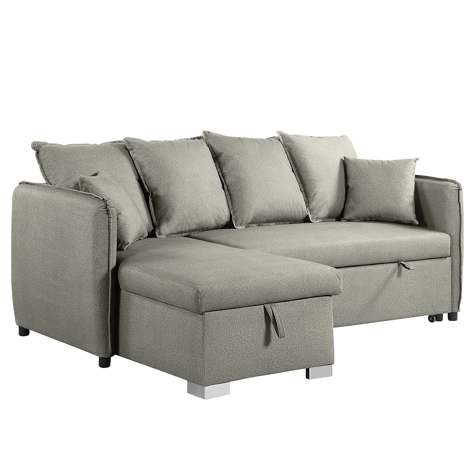 Loftscape Ecksofa Lillers - Webstoff - Hellgrau - Longchair davorstehend links 3 Loftscape Ecksofa Lillers - Webstoff - Hellgrau - Longchair davorstehend links – Bild 3