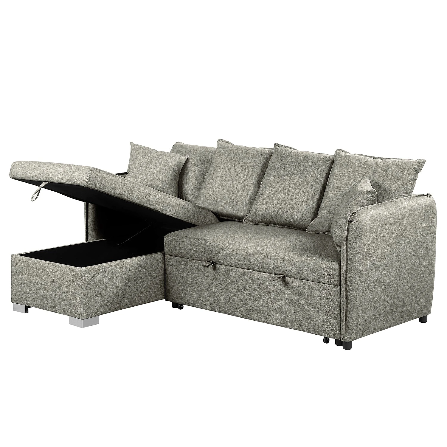 Loftscape Ecksofa Lillers - Webstoff - Hellgrau - Longchair davorstehend links 5 Loftscape Ecksofa Lillers - Webstoff - Hellgrau - Longchair davorstehend links – Bild 5