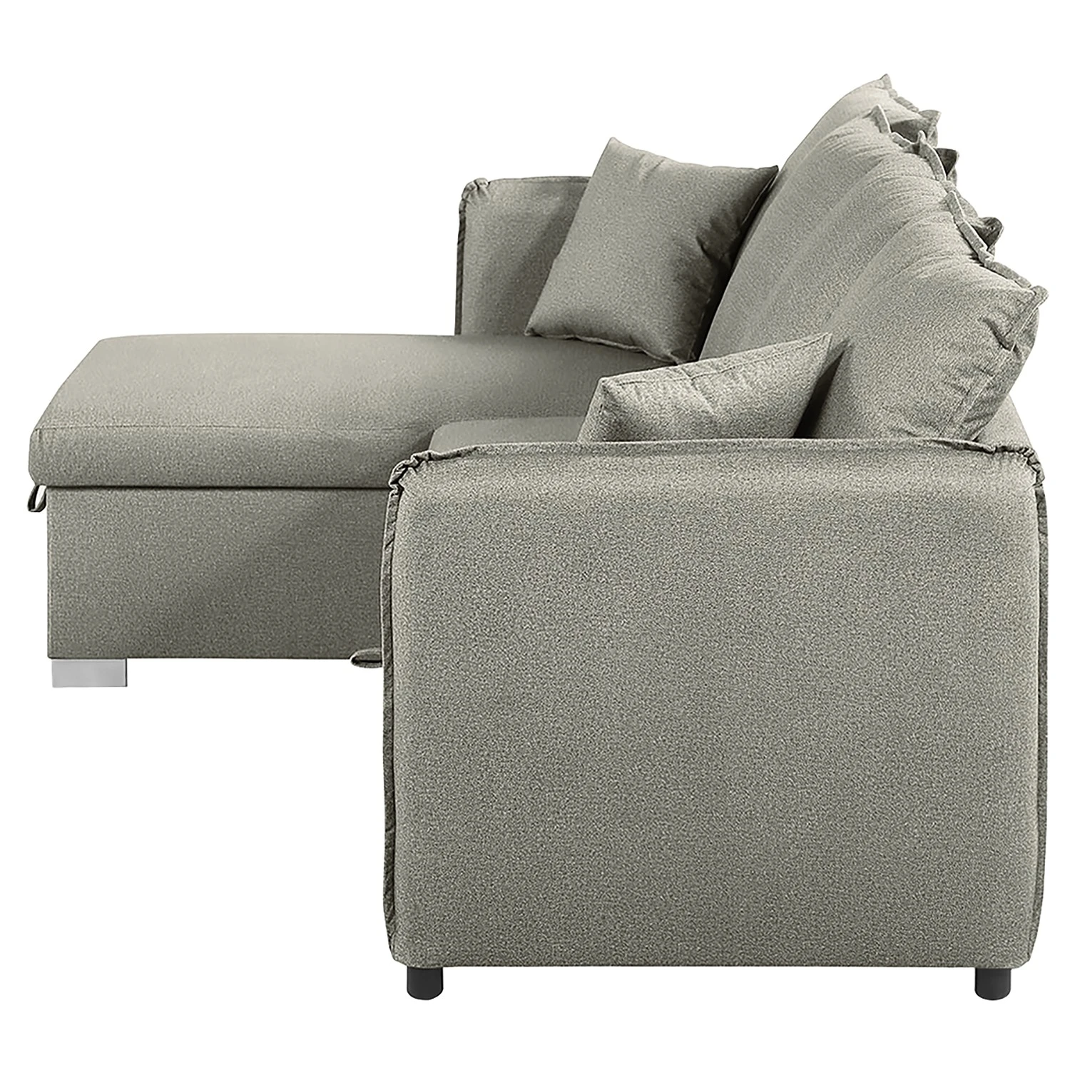 Loftscape Ecksofa Lillers - Webstoff - Hellgrau - Longchair davorstehend links 7 Loftscape Ecksofa Lillers - Webstoff - Hellgrau - Longchair davorstehend links – Bild 7