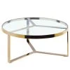 Loftscape Couchtisch Riquier - Glas / Edelstahl - Gold