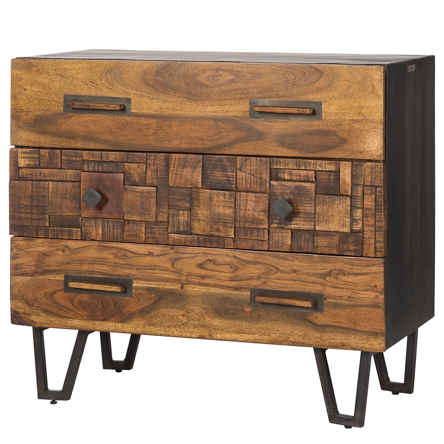 Wolf-Möbel Kommode Bazac - Akazie massiv - Akazie / Dunkelgrau 1 Wolf-Möbel Kommode Bazac - Akazie massiv - Akazie / Dunkelgrau