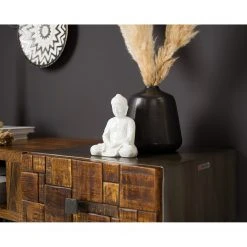 Wolf-Möbel Konsolentisch Bazac - Akazie massiv - Akazie / Dunkelgrau -Wohnzimmermöbel boutique en ligne 1000243204 220311 030 DETAILS P000000001000243204