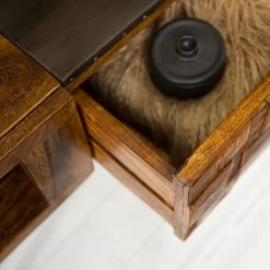 Wolf-Möbel Konsolentisch Bazac - Akazie massiv - Akazie / Dunkelgrau -Wohnzimmermöbel boutique en ligne 1000243204 220311 031 DETAILS P000000001000243204