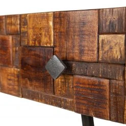 Wolf-Möbel Konsolentisch Bazac - Akazie massiv - Akazie / Dunkelgrau -Wohnzimmermöbel boutique en ligne 1000243204 220311 034 DETAILS P000000001000243204