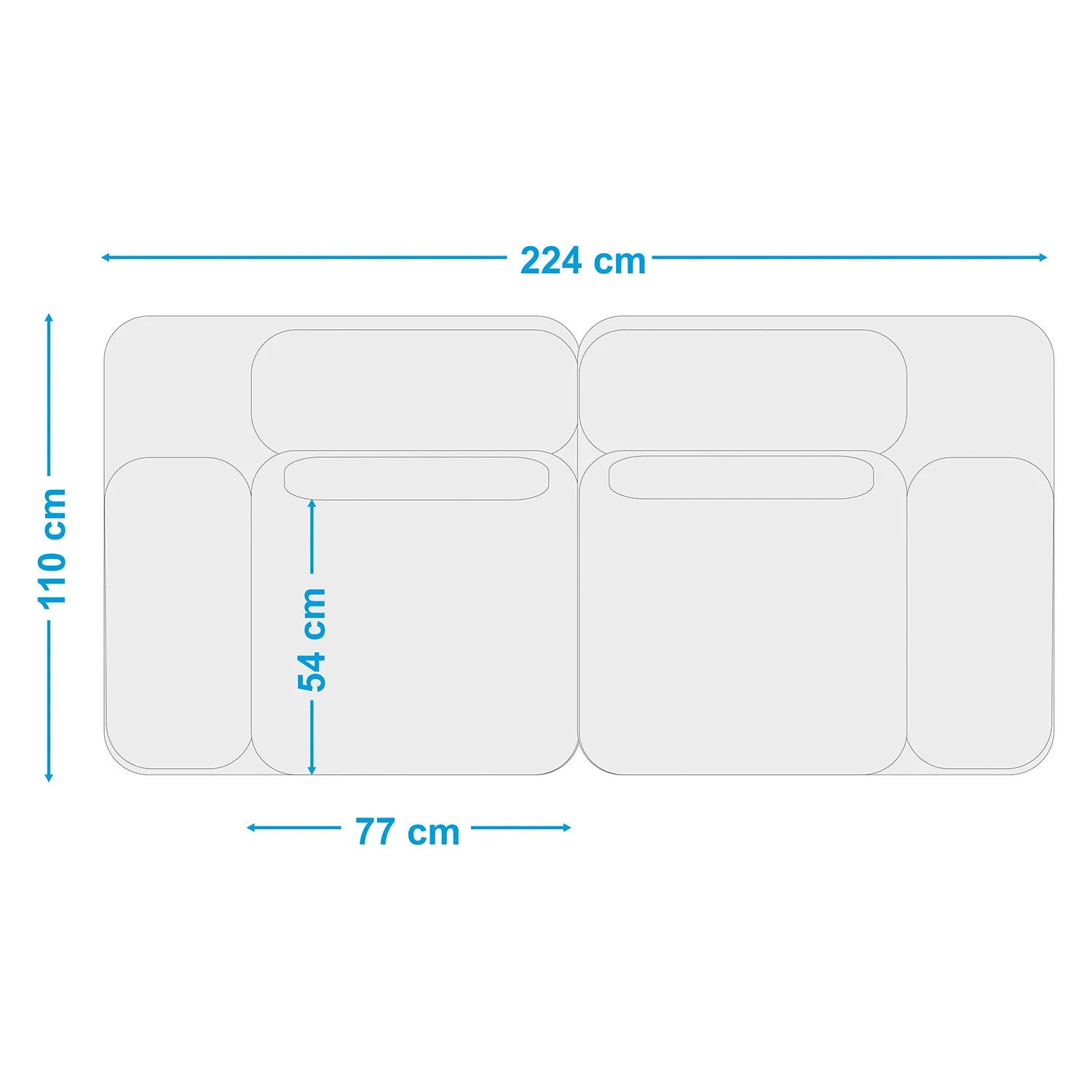 Fredriks Sofa Lirac (2,5 Sitzer) - Webstoff - Webstoff Sogol: Grau 13 Fredriks Sofa Lirac (2,5 Sitzer) - Webstoff - Webstoff Sogol: Grau – Bild 13