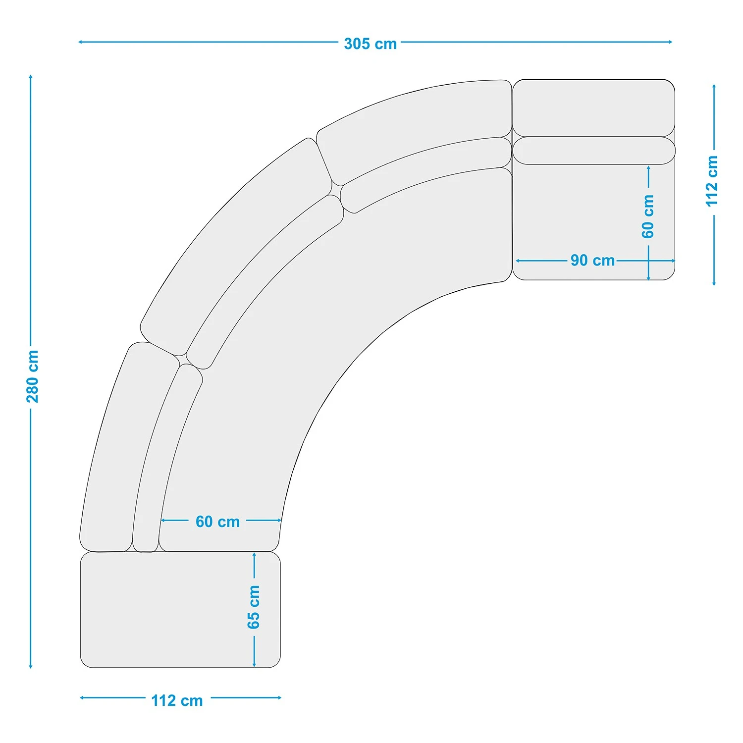 Fredriks Ecksofa Gurat - Webstoff - Webstoff Sada: Anthrazit - Ottomane davorstehend links 11 Fredriks Ecksofa Gurat - Webstoff - Webstoff Sada: Anthrazit - Ottomane davorstehend links – Bild 11