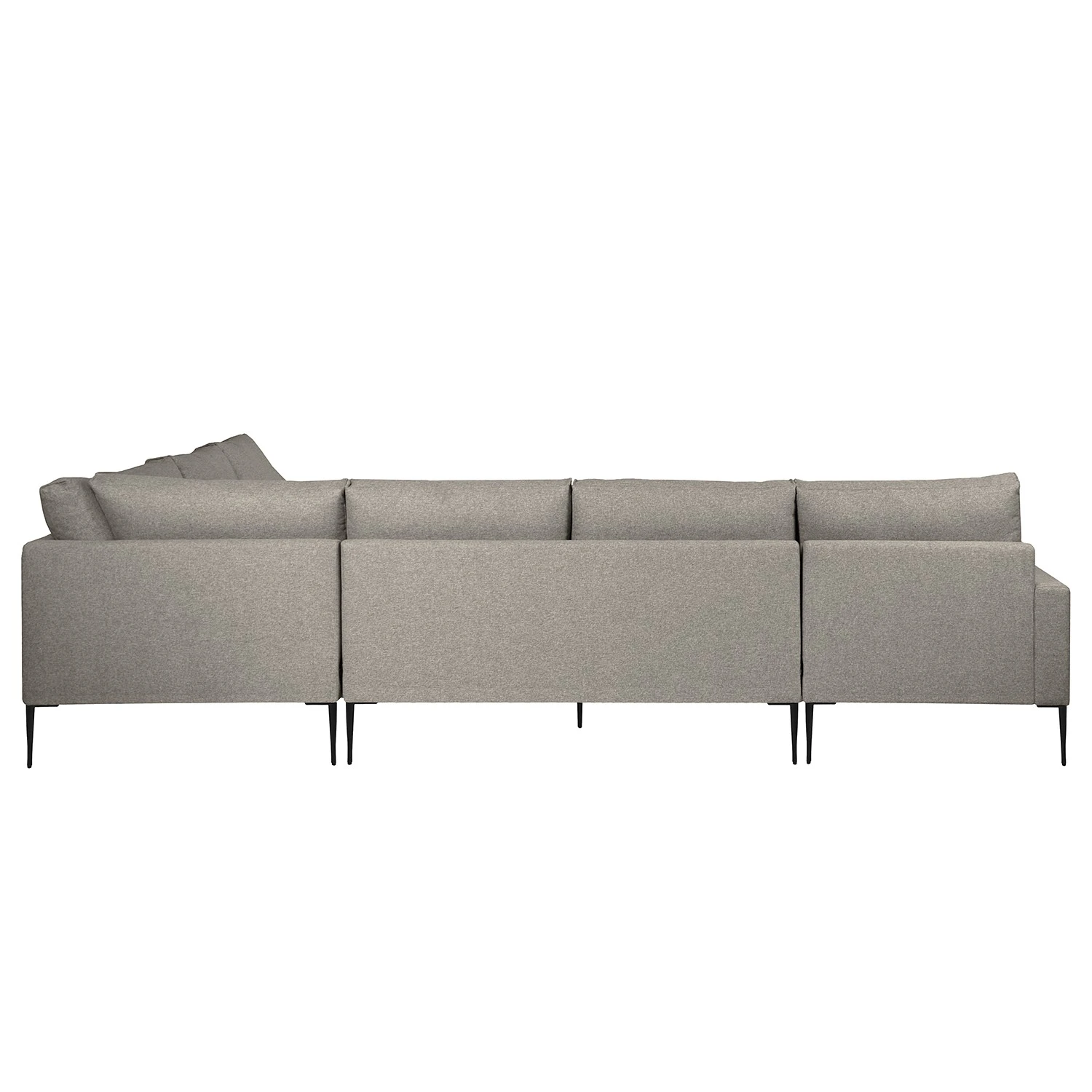 Fredriks Wohnlandschaft Garlin - Webstoff - Webstoff Sogol: Grau - Longchair davorstehend links / Ottomane rechts 4 Fredriks Wohnlandschaft Garlin - Webstoff - Webstoff Sogol: Grau - Longchair davorstehend links / Ottomane rechts – Bild 4