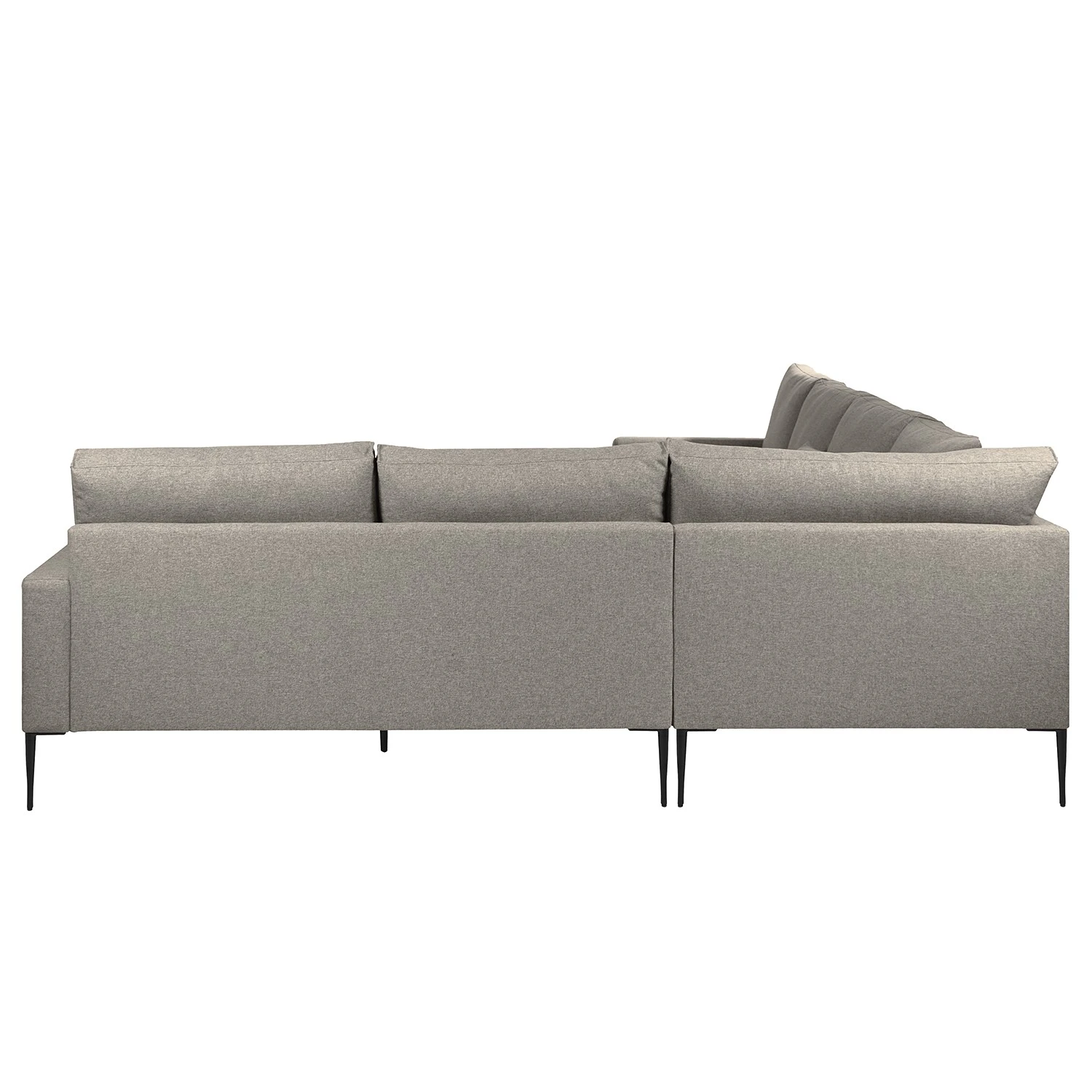 Fredriks Wohnlandschaft Garlin - Webstoff - Webstoff Sogol: Grau - Longchair davorstehend links / Ottomane rechts 5 Fredriks Wohnlandschaft Garlin - Webstoff - Webstoff Sogol: Grau - Longchair davorstehend links / Ottomane rechts – Bild 5