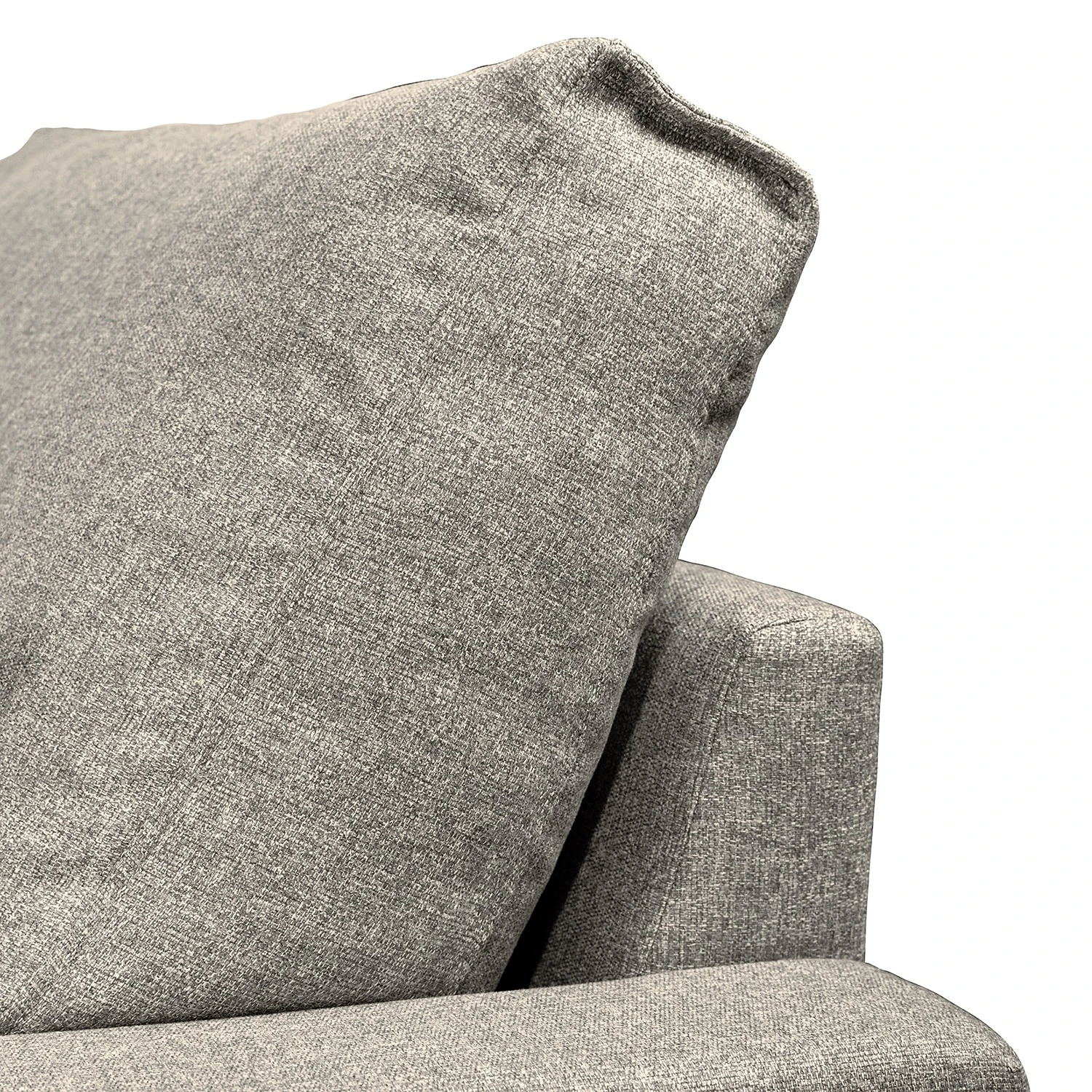 Fredriks Wohnlandschaft Garlin - Webstoff - Webstoff Sogol: Grau - Longchair davorstehend links / Ottomane rechts 7 Fredriks Wohnlandschaft Garlin - Webstoff - Webstoff Sogol: Grau - Longchair davorstehend links / Ottomane rechts – Bild 7