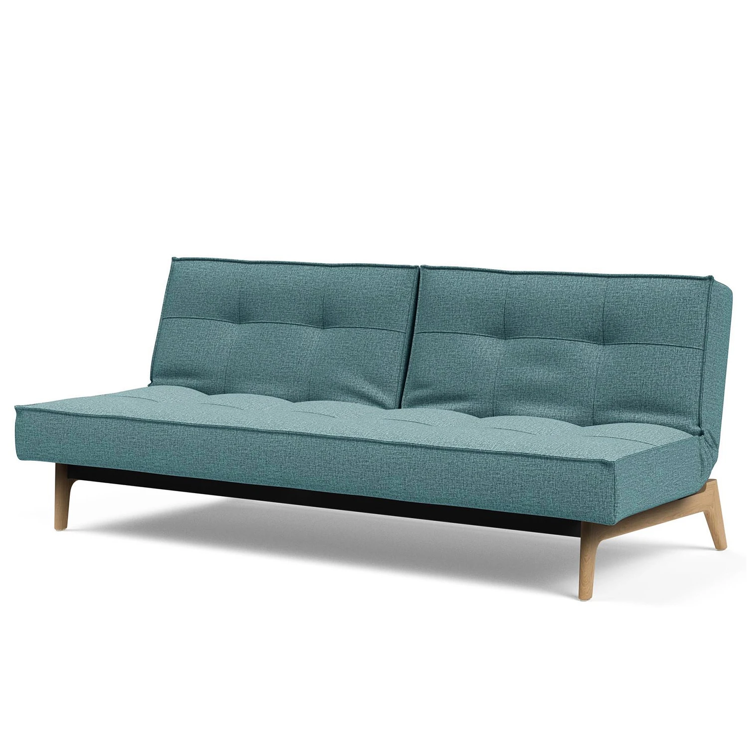 Innovation Möbel Schlafsofa Splitback Eik - Stoff Mixed Dance: Light Blue - Eiche Hell 1 Innovation Möbel Schlafsofa Splitback Eik - Stoff Mixed Dance: Light Blue - Eiche Hell