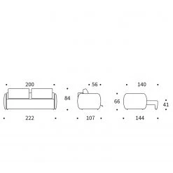 Innovation Möbel Schlafsofa Salla - Webstoff Micro Check: Grey -Wohnzimmermöbel boutique en ligne 1000244316 210218 15184800417 SKETCH DETAILS P000000001000244316 sketch