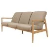 Studio Copenhagen Sofa Froid (3-Sitzer) - Webstoff - Webstoff Baca: Beige - Eiche Hell