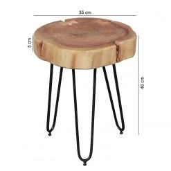 Naturoo Beistelltisch Loudet - Akazie massiv / Metall - Akazie / Schwarz -Wohnzimmermöbel boutique en ligne 1000244851 210202 14512000049 SKETCH DETAILS P000000001000244851 sketch