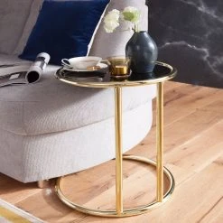 Red Living Beistelltisch Loubers - Glas / Metall - Schwarz / Gold 8 Red Living Beistelltisch Loubers - Glas / Metall - Schwarz / Gold -Wohnzimmermöbel boutique en ligne 1000244871 210202 14554200145 MOOD DETAILS P000000001000244871 mood