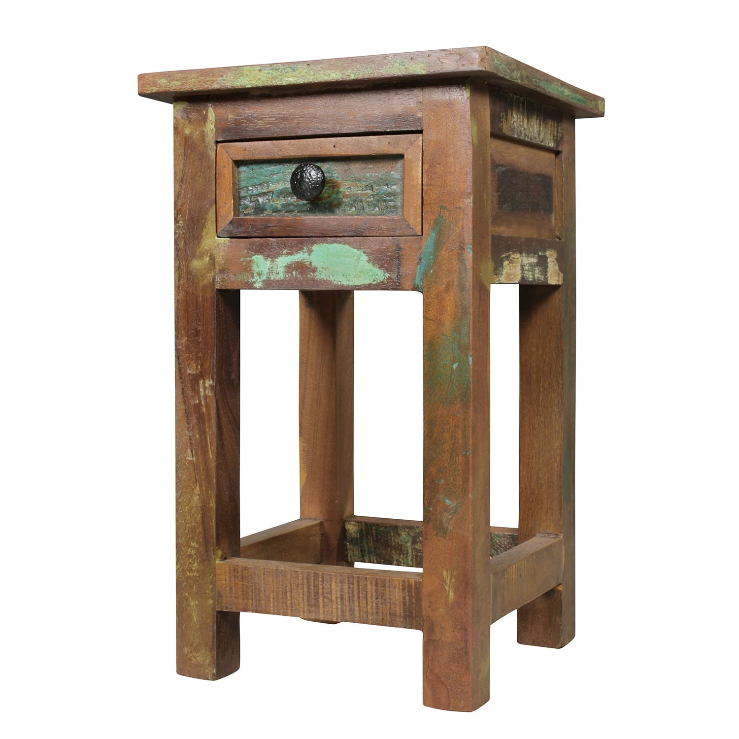 Naturoo Beistelltisch Loubille - Mango massiv - Mango / Blau 1 Naturoo Beistelltisch Loubille - Mango massiv - Mango / Blau