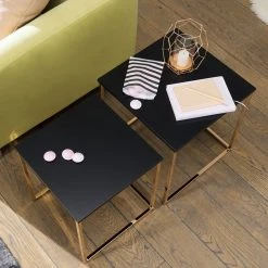 Loftscape Beistelltisch Menville (2er-Set) - Schwarz / Roségold -Wohnzimmermöbel boutique en ligne 1000244883 210202 14594400226 MOOD DETAILS P000000001000244883 mood