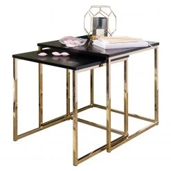 Loftscape Beistelltisch Menville (2er-Set) - Schwarz / Roségold -Wohnzimmermöbel boutique en ligne 1000244883 210202 14594700227 DETAILS P000000001000244883