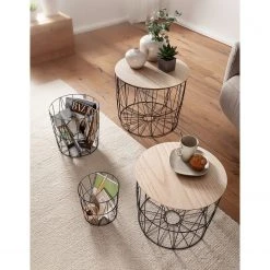 Norrwood Beistelltisch Veranne I (4er-Set) - Eiche Dekor / Schwarz 7 Norrwood Beistelltisch Veranne I (4er-Set) - Eiche Dekor / Schwarz -Wohnzimmermöbel boutique en ligne 1000244887 210202 15005700253 MOOD DETAILS P000000001000244887 mood