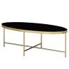 Loftscape Couchtisch Hitte - Glas / Metall - Schwarz / Gold