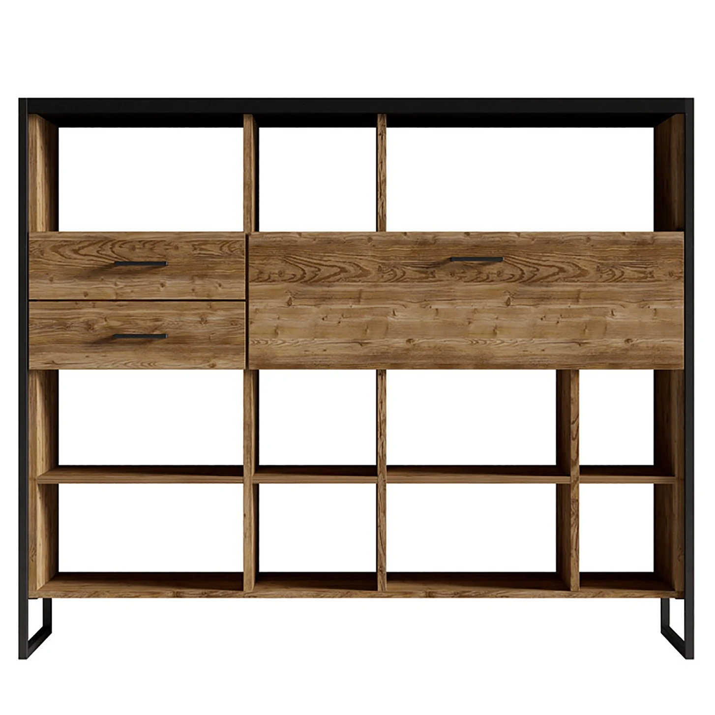 Red Living Regal Turriers III - Fichte Dekor / Matt Schwarz 4 Red Living Regal Turriers III - Fichte Dekor / Matt Schwarz – Bild 4