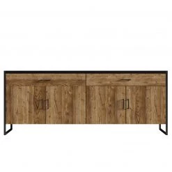 Red Living Sideboard Turriers - Fichte Dekor / Matt Schwarz -Wohnzimmermöbel boutique en ligne 1000245418 210217 13054700074 DETAILS P000000001000245418