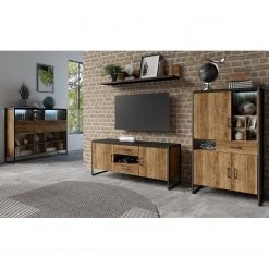 Red Living TV-Lowboard Turriers II - Fichte Dekor / Matt Schwarz -Wohnzimmermöbel boutique en ligne 1000245422 210217 13055400079 MOOD DETAILS P000000001000245422 mood