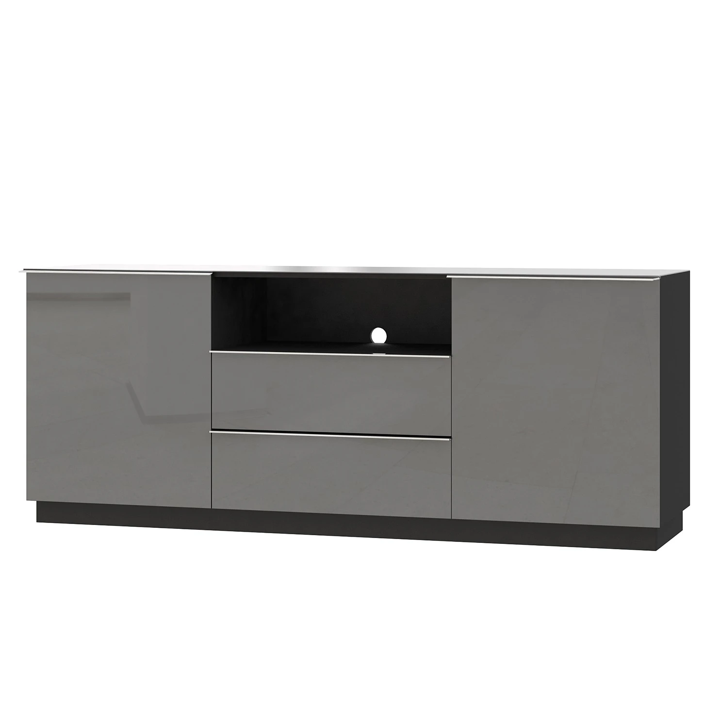 Loftscape Sideboard Habas I - Glas - Grau 1 Loftscape Sideboard Habas I - Glas - Grau