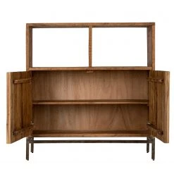 Ars manufacti Büroschrank Domme - Akazie massiv / Eisen - Akazie / Anthrazit -Wohnzimmermöbel boutique en ligne 1000246786 220318 032 DETAILS P000000001000246786