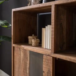 Ars manufacti Büroschrank Domme - Akazie massiv / Eisen - Akazie / Anthrazit -Wohnzimmermöbel boutique en ligne 1000246786 220705 022 MOOD DETAILS P000000001000246786 mood