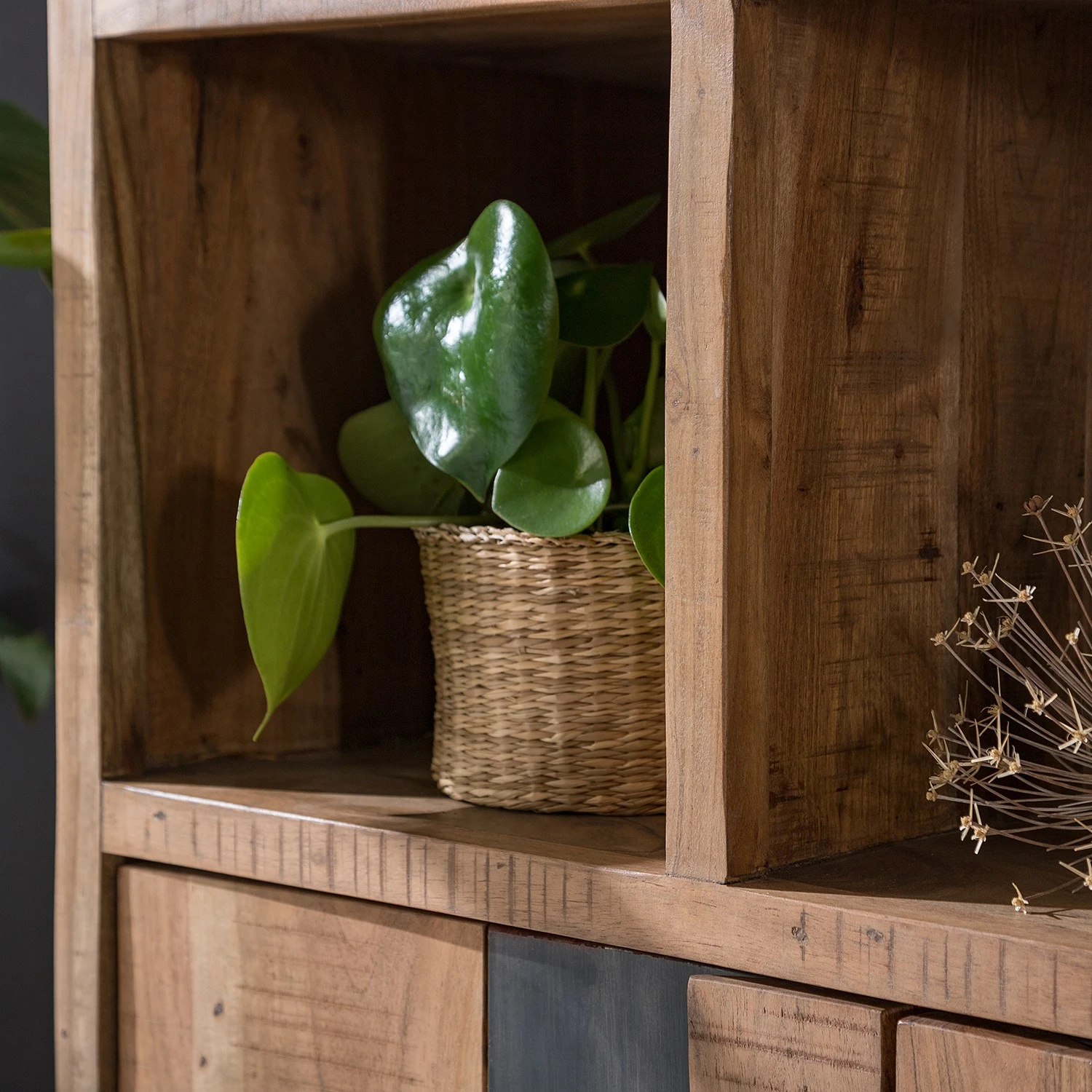 Ars manufacti Büroregal Domme - Akazie massiv / Eisen - Akazie / Anthrazit 7 Ars manufacti Büroregal Domme - Akazie massiv / Eisen - Akazie / Anthrazit – Bild 7