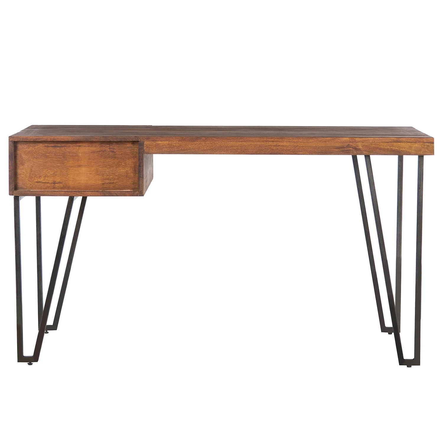 Wolf-Möbel Schreibtisch Bubry - Akazie massiv / Eisen - Akazie / Anthrazit 5 Wolf-Möbel Schreibtisch Bubry - Akazie massiv / Eisen - Akazie / Anthrazit – Bild 5