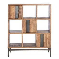 Ars manufacti Büroregal Domme II - Akazie massiv / Eisen - Akazie / Anthrazit -Wohnzimmermöbel boutique en ligne 1000246834 220406 030 DETAILS P000000001000246834