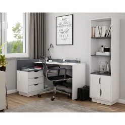 Furnitive Regal Paroy - Weiß / Grau -Wohnzimmermöbel boutique en ligne 1000248352 210217 09444200032 MOOD DETAILS P000000001000248352 mood