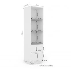 Furnitive Regal Paroy - Weiß / Grau -Wohnzimmermöbel boutique en ligne 1000248352 210217 09444900036 SKETCH DETAILS P000000001000248352 sketch