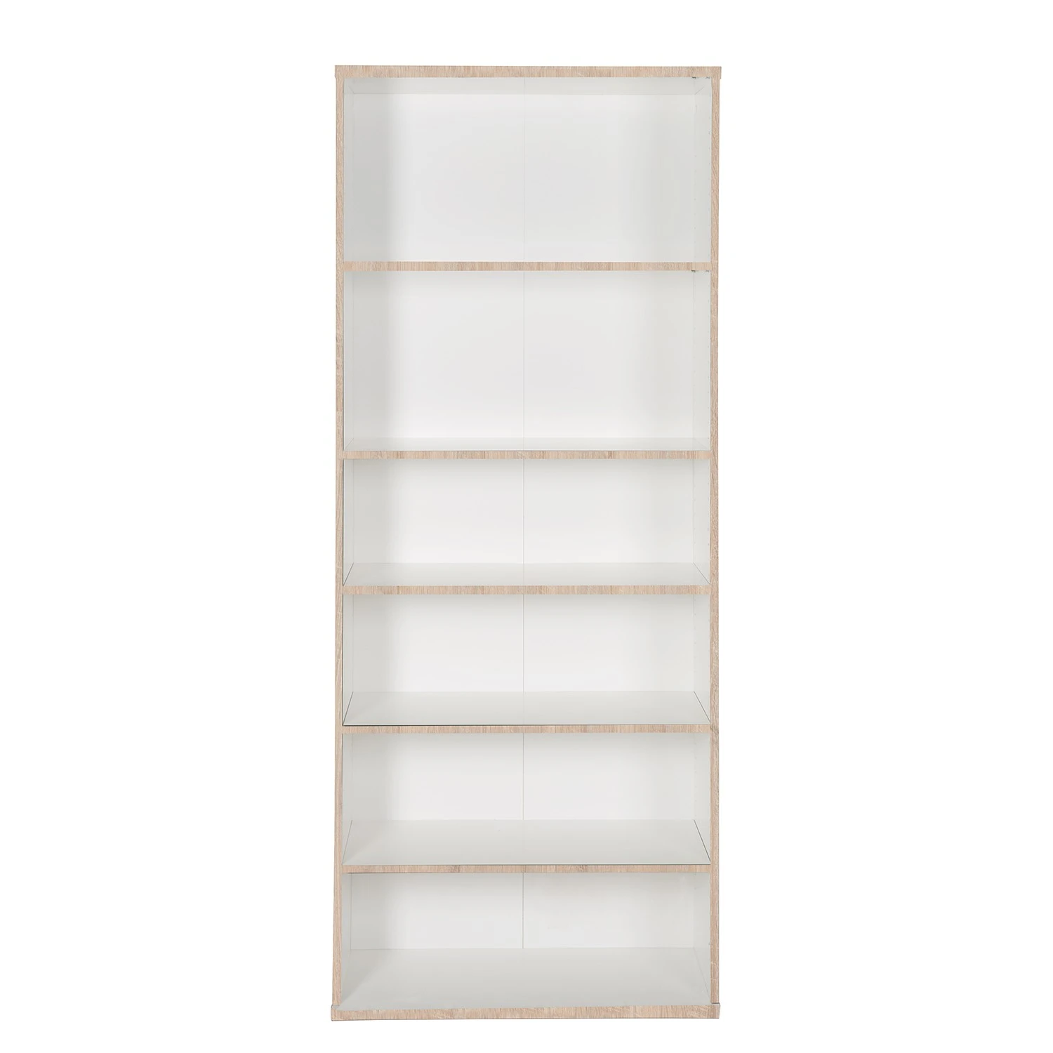 Furnitive Regal Basix II - Weiß / Eiche Sägerau Dekor 2 Furnitive Regal Basix II - Weiß / Eiche Sägerau Dekor – Bild 2
