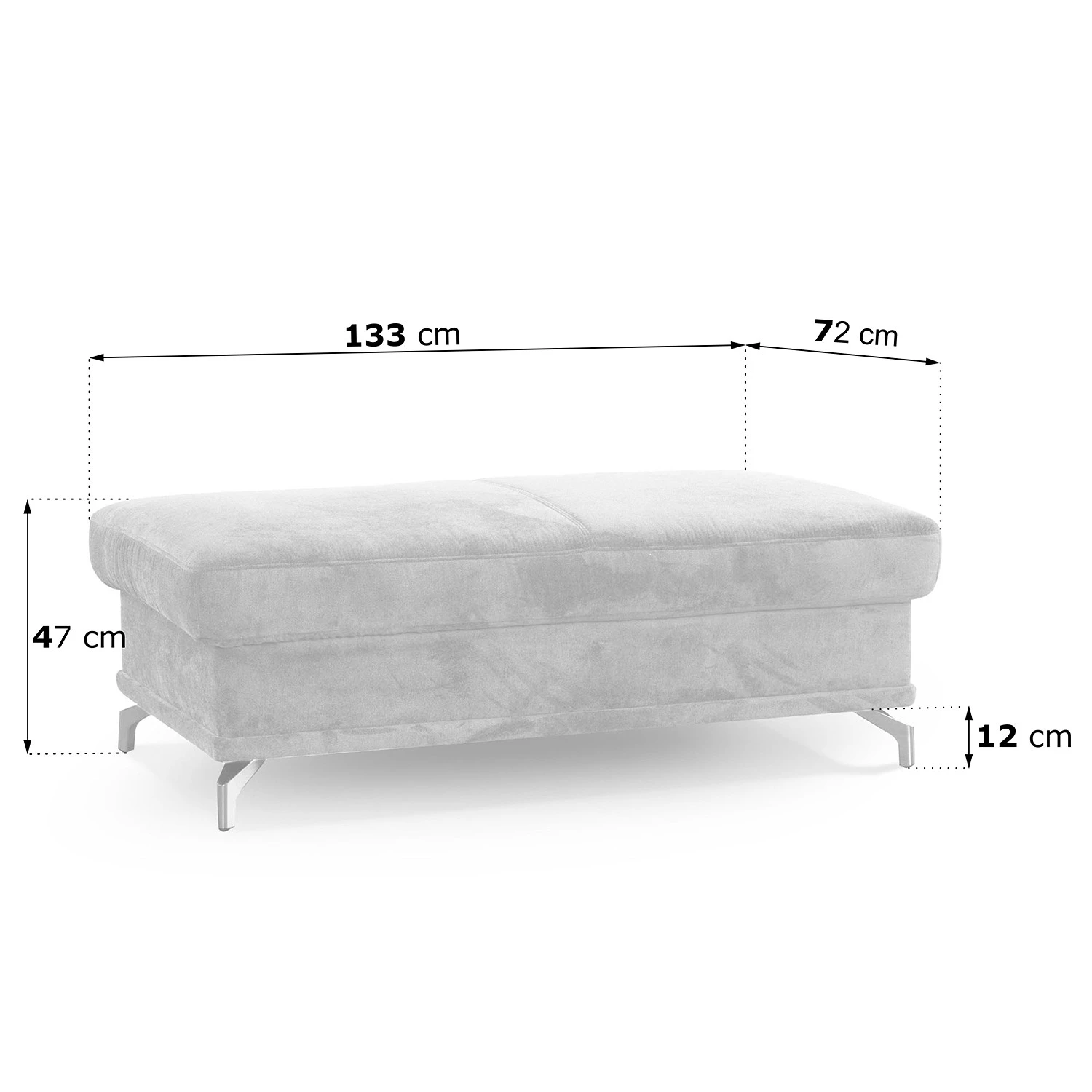 Loftscape Polsterhocker Tamaris - Cord - Cordstoff Inbal: Schwarz 6 Loftscape Polsterhocker Tamaris - Cord - Cordstoff Inbal: Schwarz – Bild 6