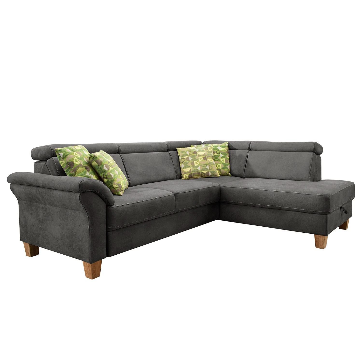 Loftscape Ecksofa Vignols - Microfaser - Microfaser Flavie: Grau - Ausrichtung rechts - Ohne Schlaffunktion 1 Loftscape Ecksofa Vignols - Microfaser - Microfaser Flavie: Grau - Ausrichtung rechts - Ohne Schlaffunktion