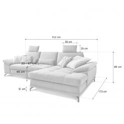 Loftscape Ecksofa Odenas - Webstoff - Webstoff Palila: Mauve - Longchair davorstehend rechts - Mit Schlaffunktion -Wohnzimmermöbel boutique en ligne 1000248827 210317 15142401910 SKETCH DETAILS P000000001000248827 sketch